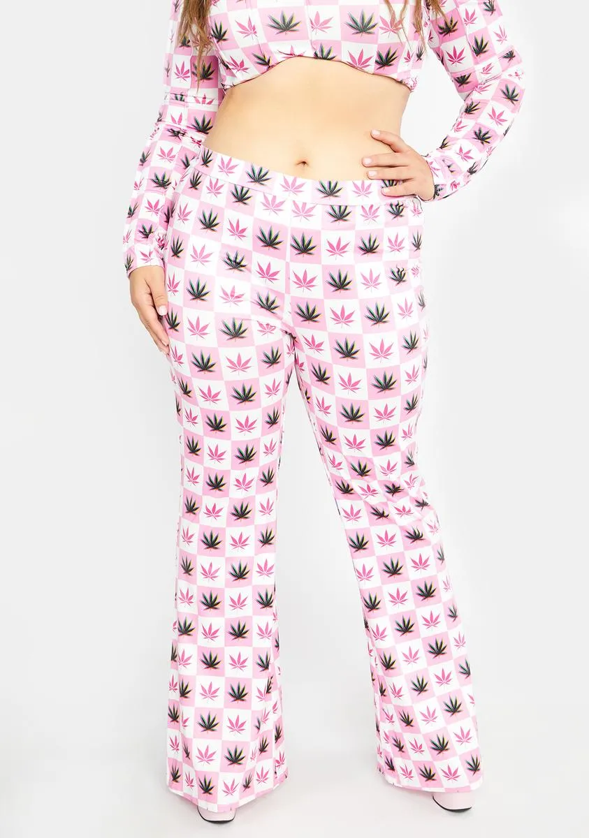 Plus Higher Games Checkered Flare Pants