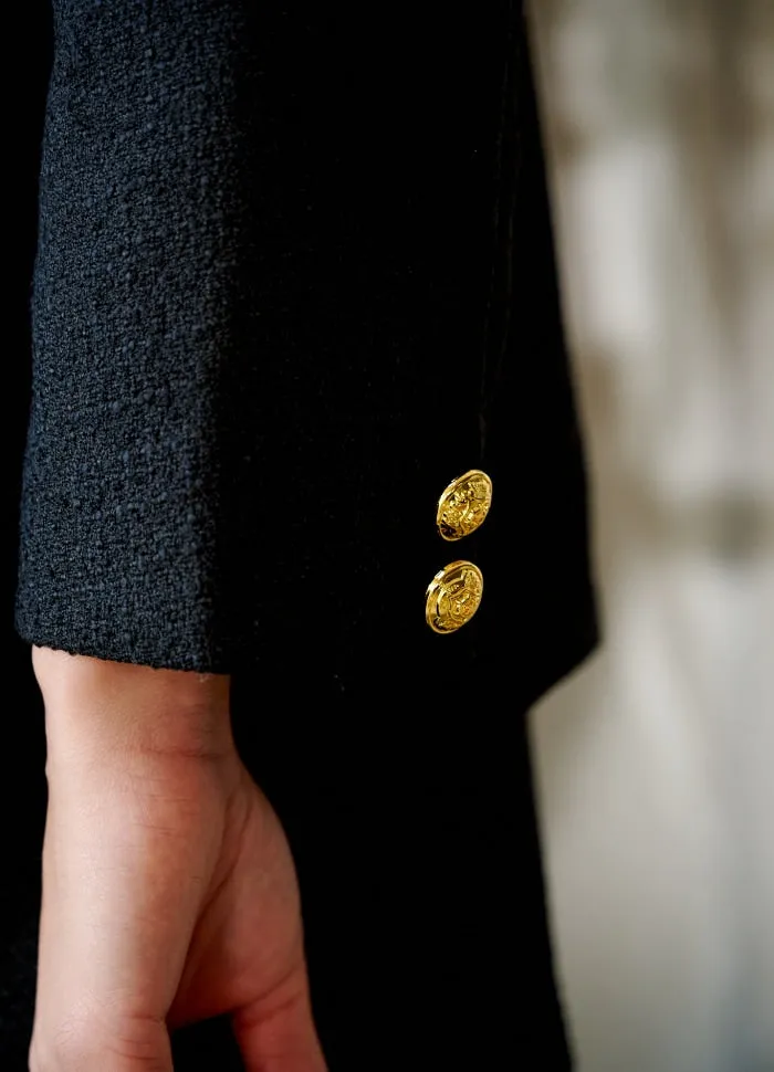 Polly Boucle Blazer - Black