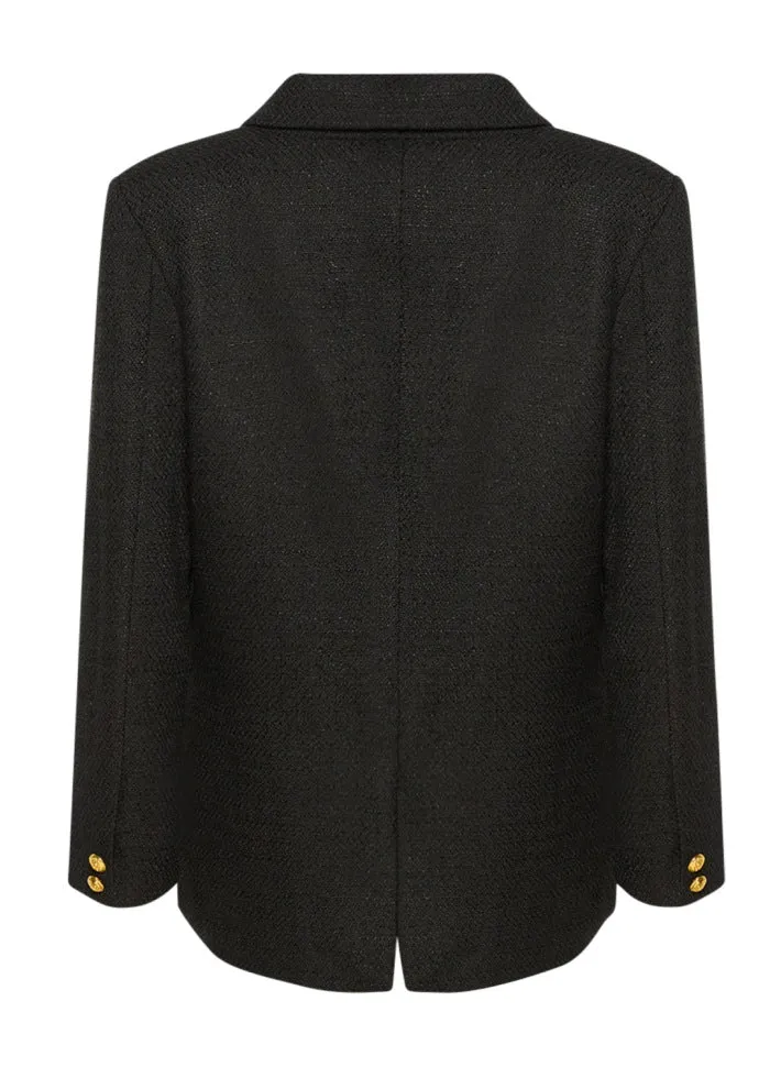 Polly Boucle Blazer - Black