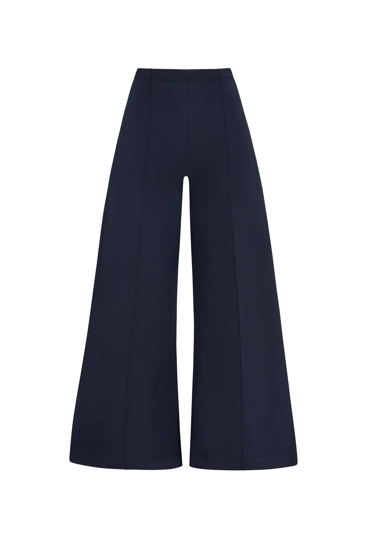 Ponte Knit Wide Leg Pant: Cropped