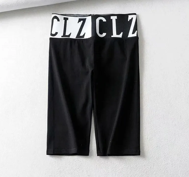 Popular High Waist Stretchable Reduce-Belly Outdoor Safety Sporty Mid-Length Shorts Riders Pants Fitness Women Shorts
