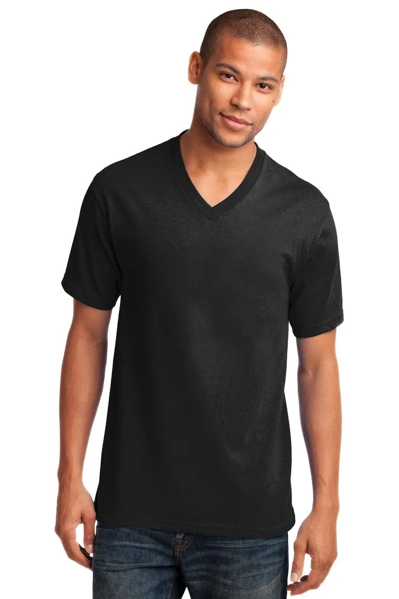 Port & Company ®  Core Cotton V-Neck Tee. PC54V