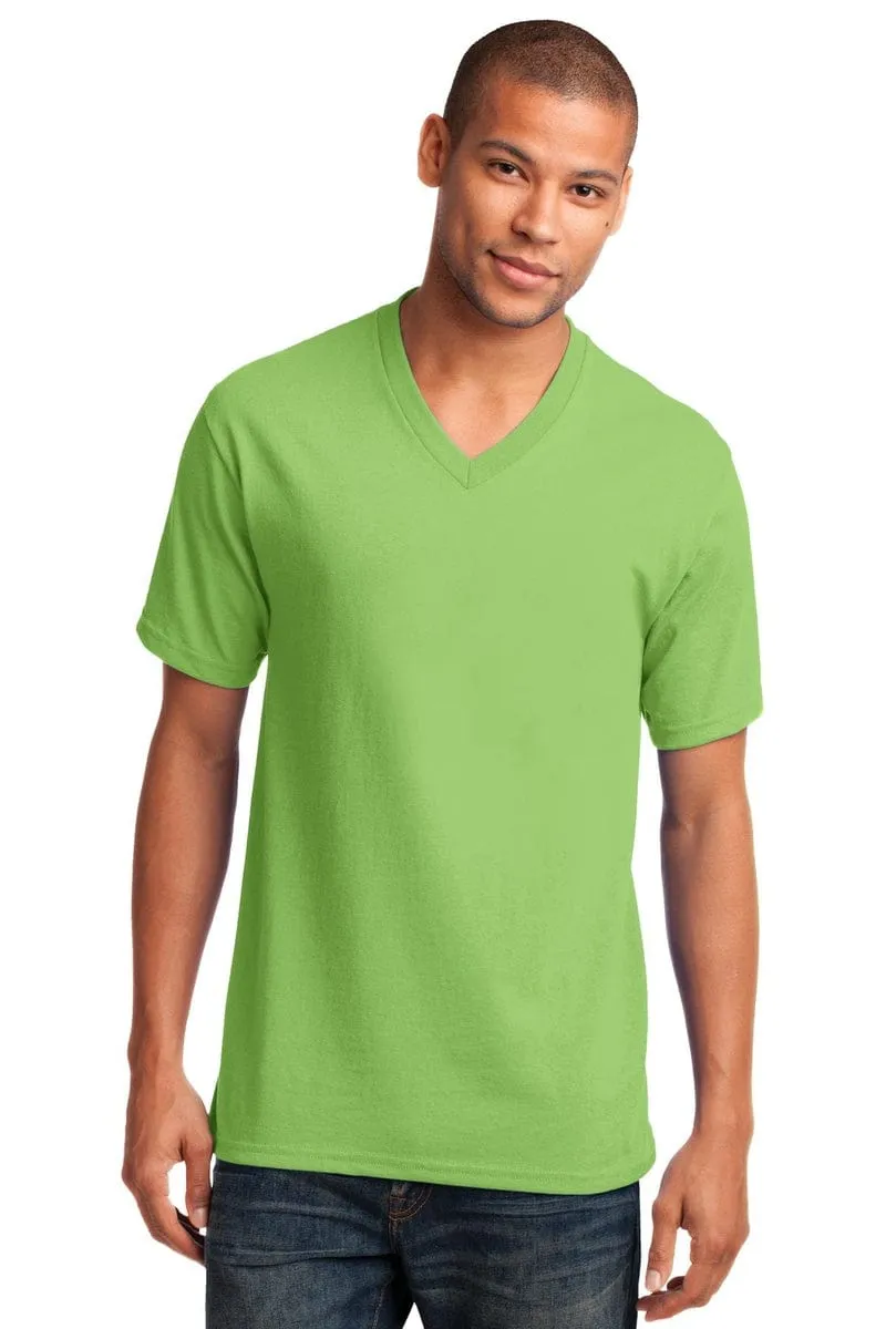 Port & Company ®  Core Cotton V-Neck Tee. PC54V