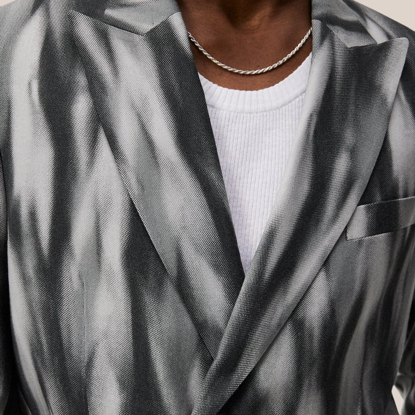 Printed Double Breasted Blazer - Multi