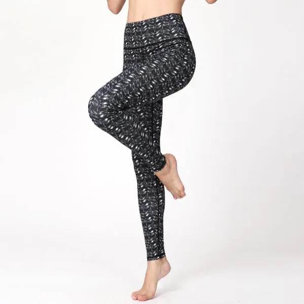 Printed Geometric Digital High Waist Yoga Pants