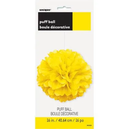 Puff Decor 16" Neon Yellow