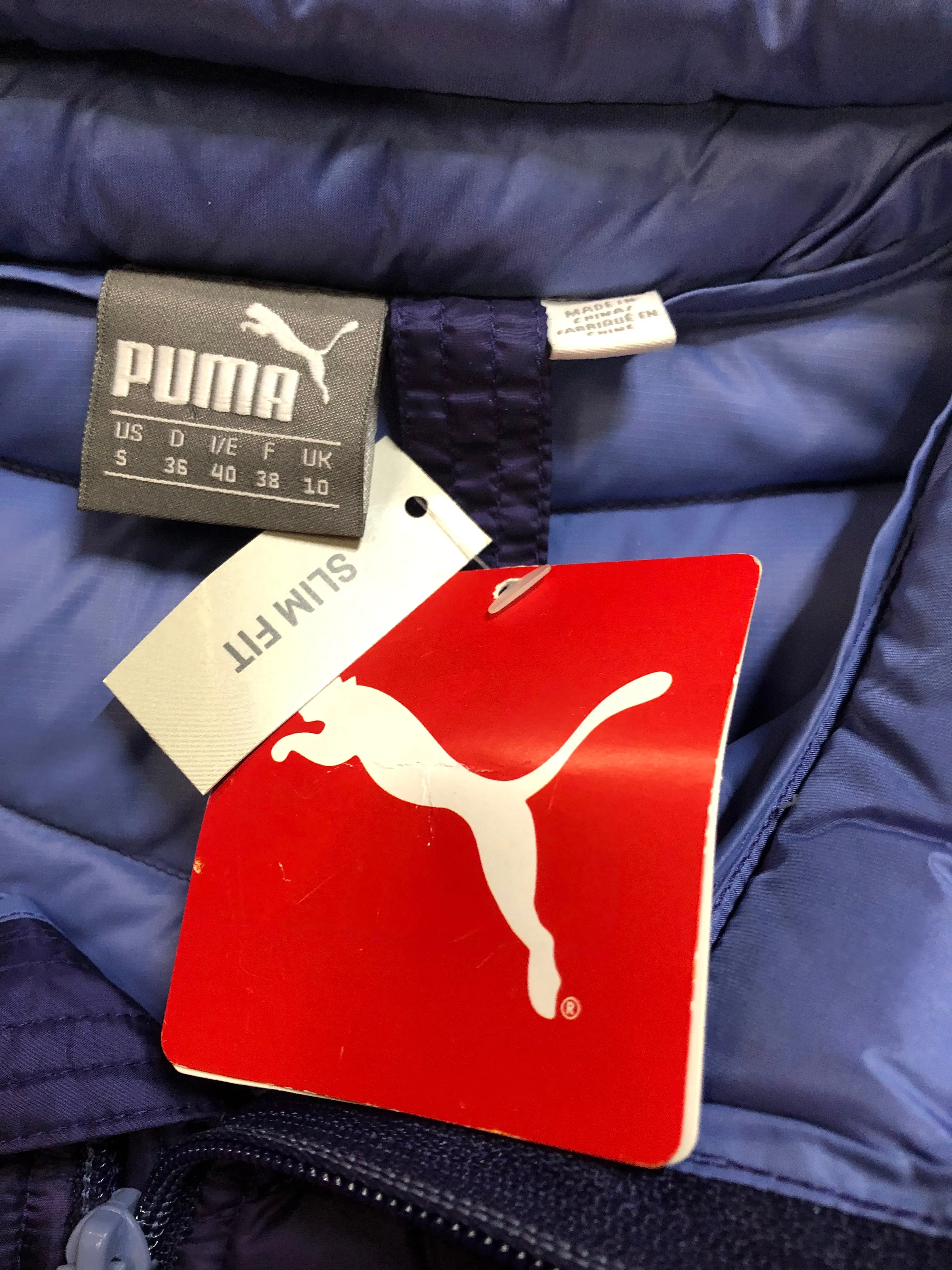 Puma NWT Packable Down Filled Purple Jacket