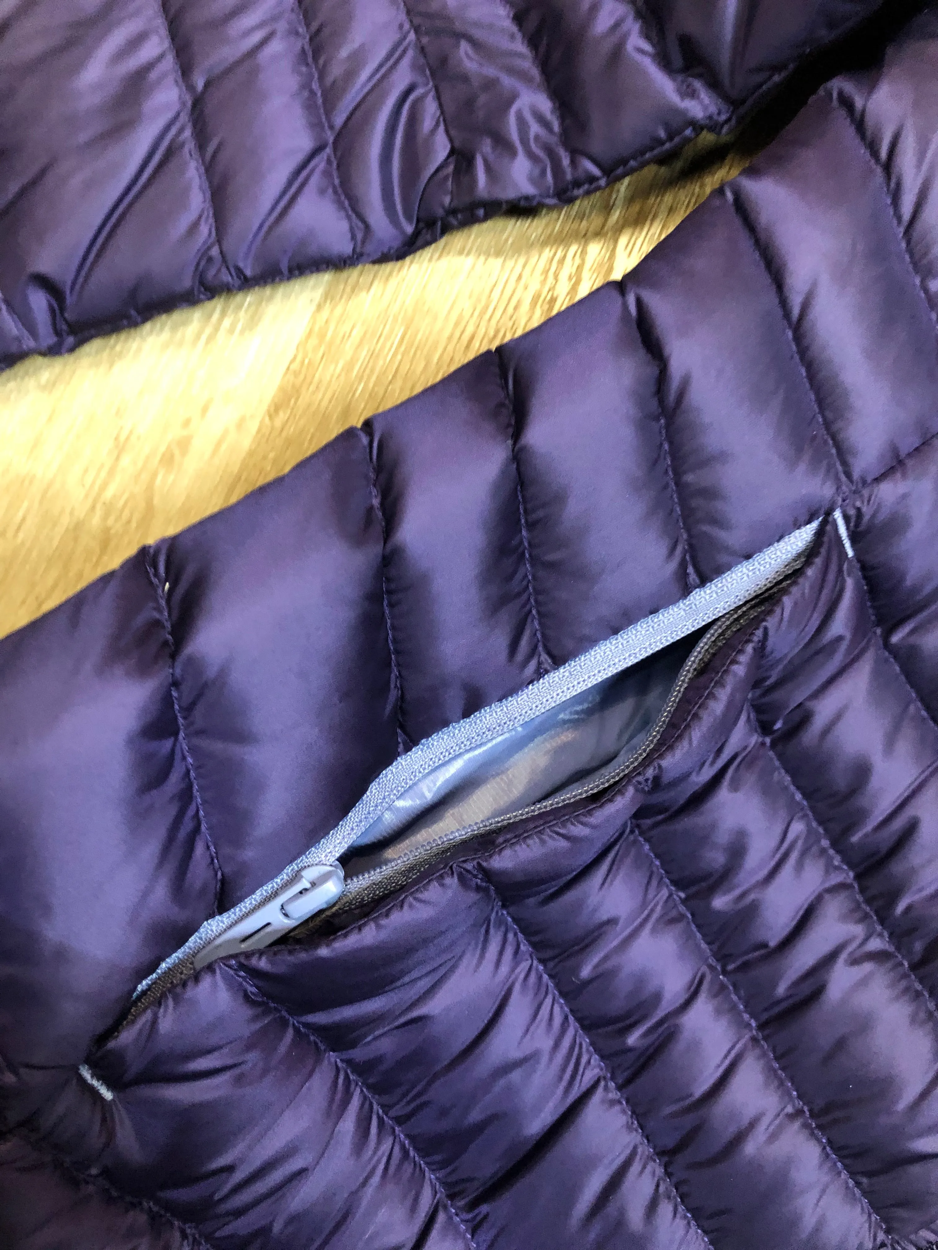 Puma NWT Packable Down Filled Purple Jacket