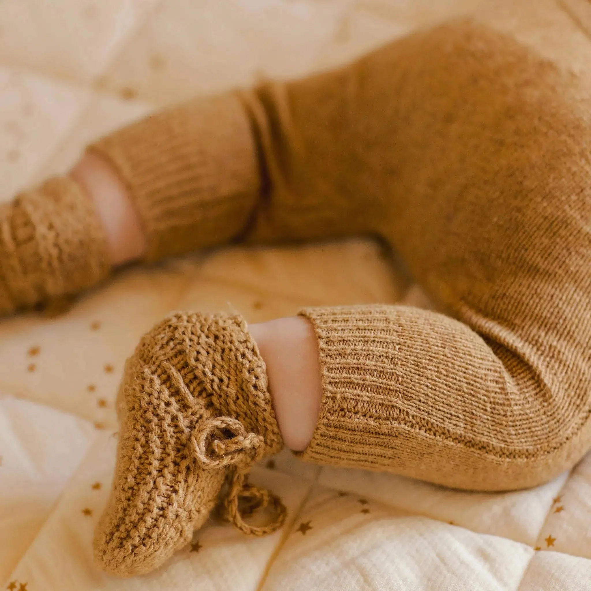 Quincy Mae - Organic Knit Pant - Speckled Golden