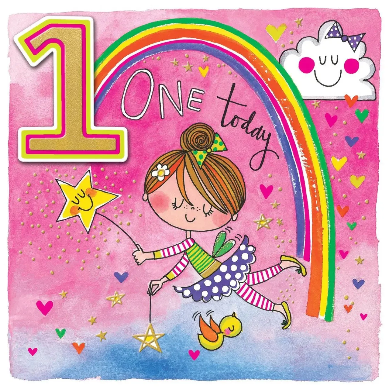 Rachel Ellen 1 Today Fairy & Rainbow Birthday Card