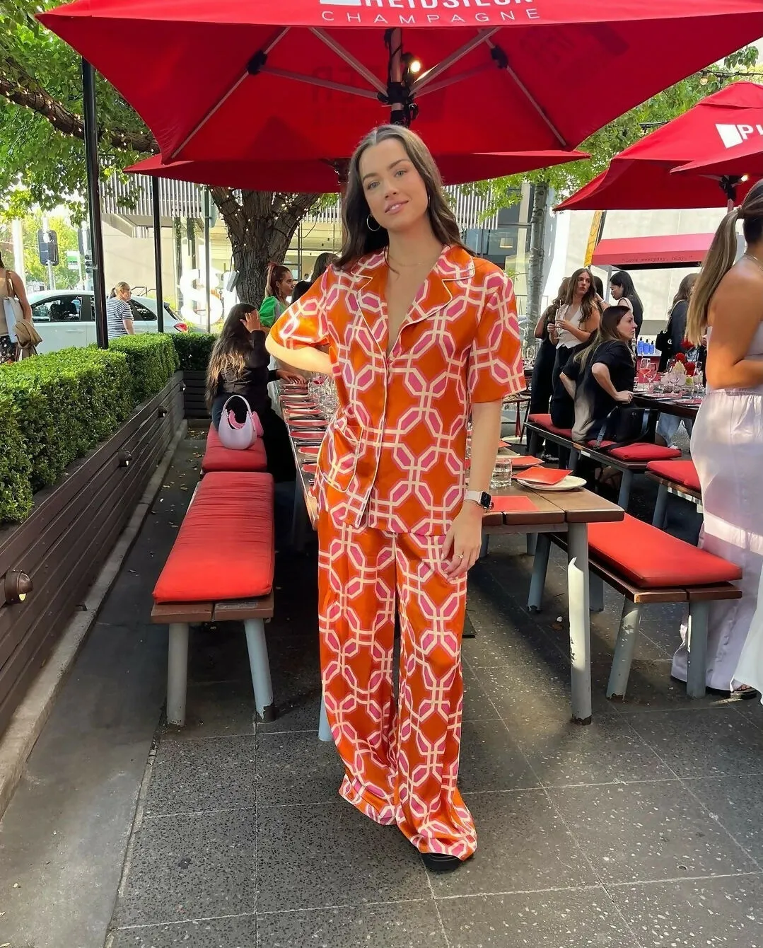 Rachel Gilbert Zila Set Orange/Pink Size AU 12