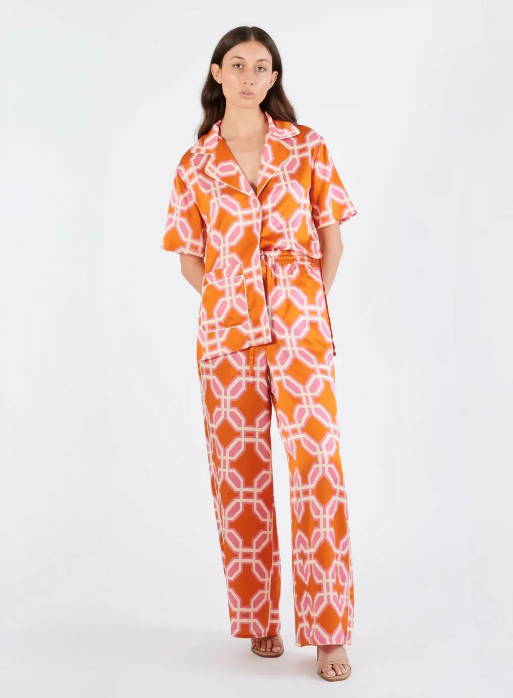 Rachel Gilbert Zila Set Orange/Pink Size AU 12