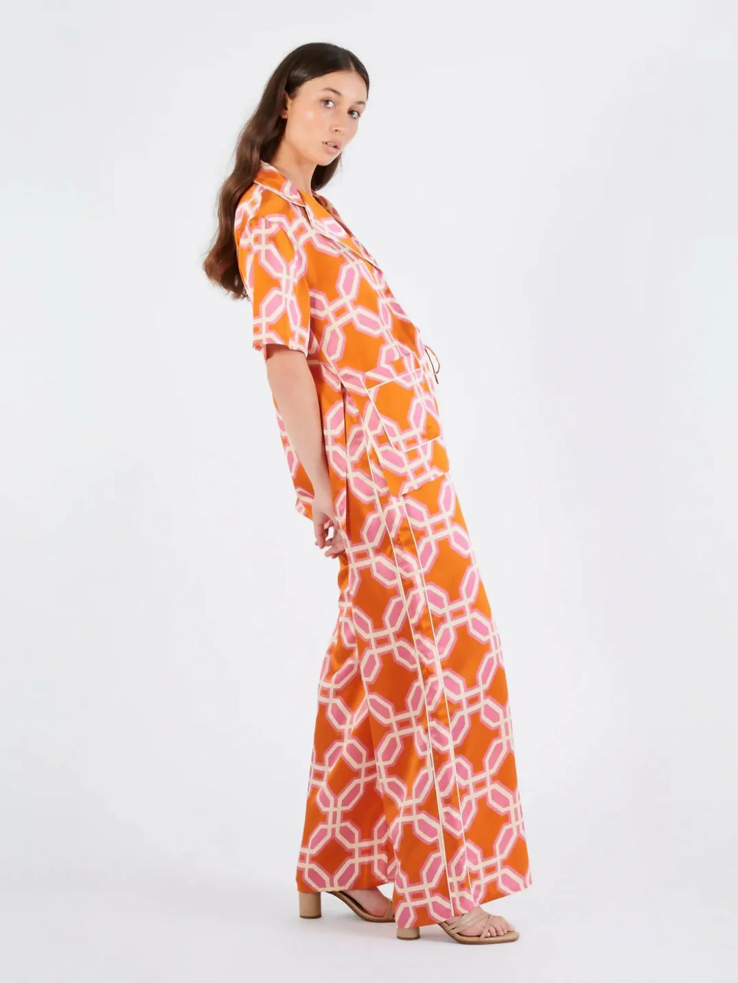 Rachel Gilbert Zila Set Orange/Pink Size AU 12