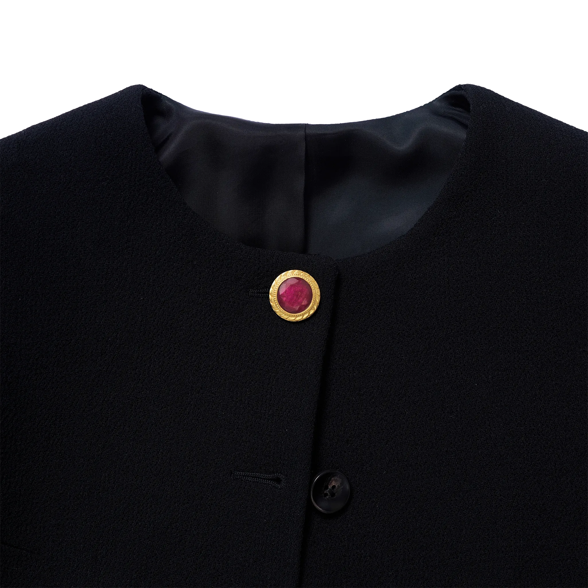 Red Stone Button Large