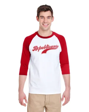 Republicans Raglan 3/4 Baseball Long Sleeve T-shirt