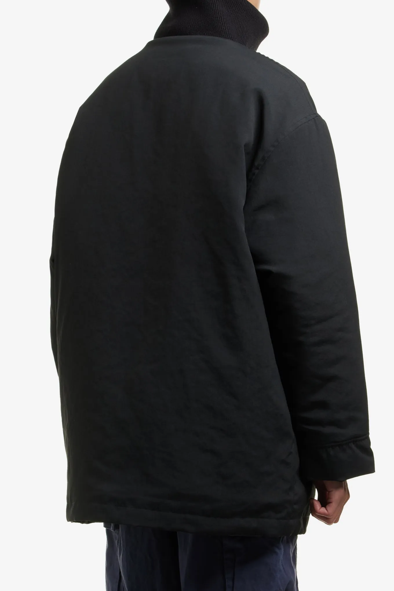 RIB COLLAR PUFF COAT