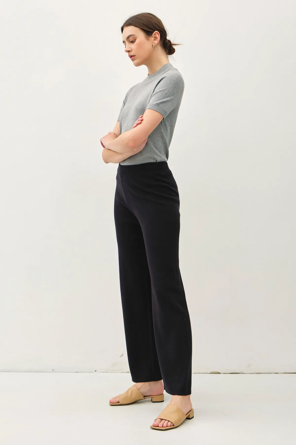 Ribbed Knit Sweater Pant