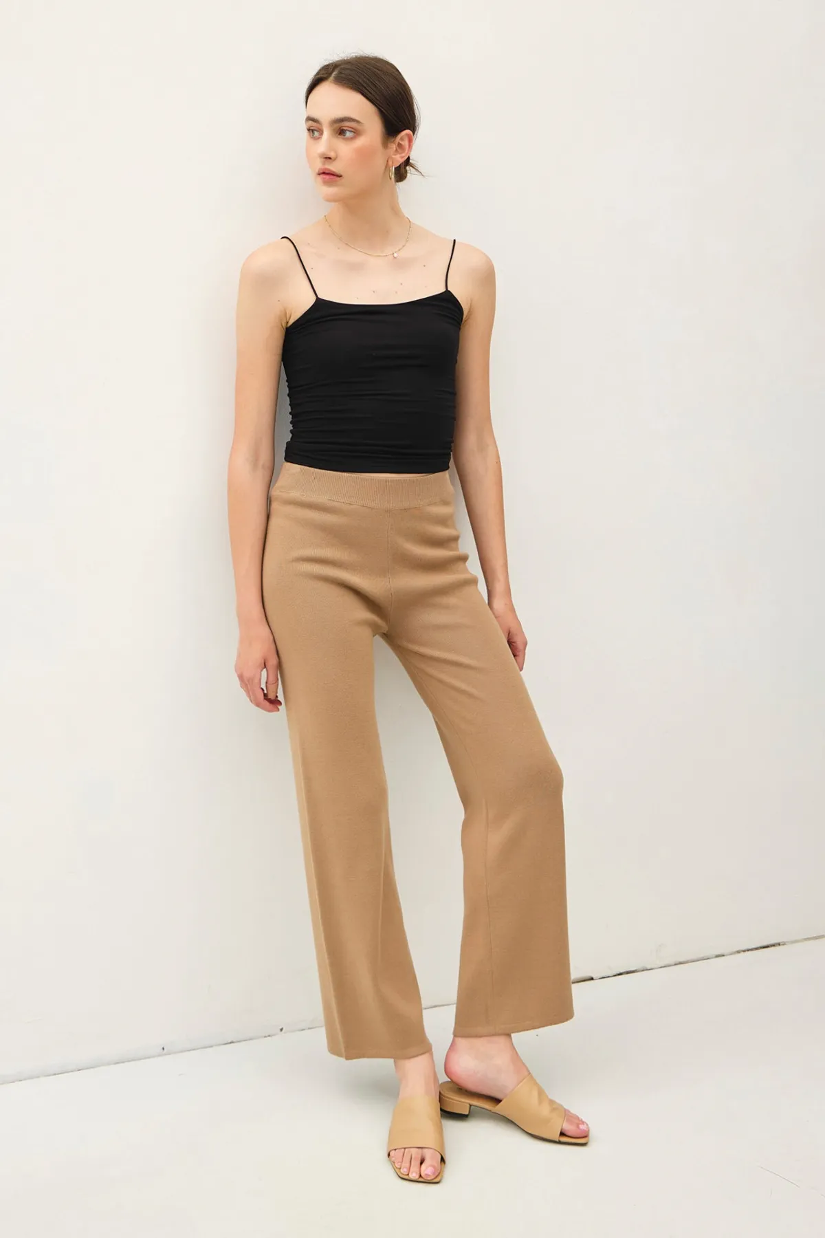 Ribbed Knit Sweater Pant