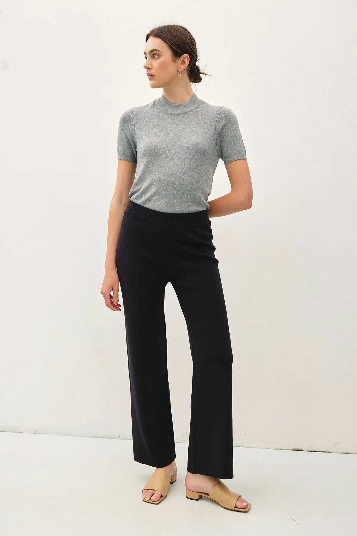 Ribbed Knit Sweater Pant