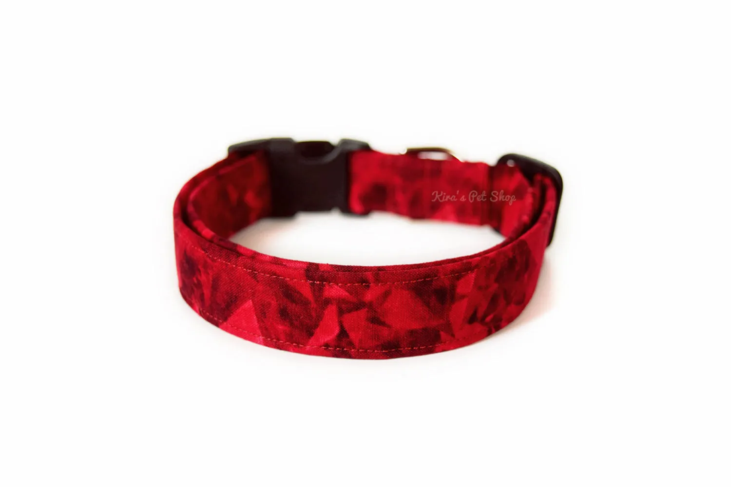 Ruby Red Crystal Dog Collar