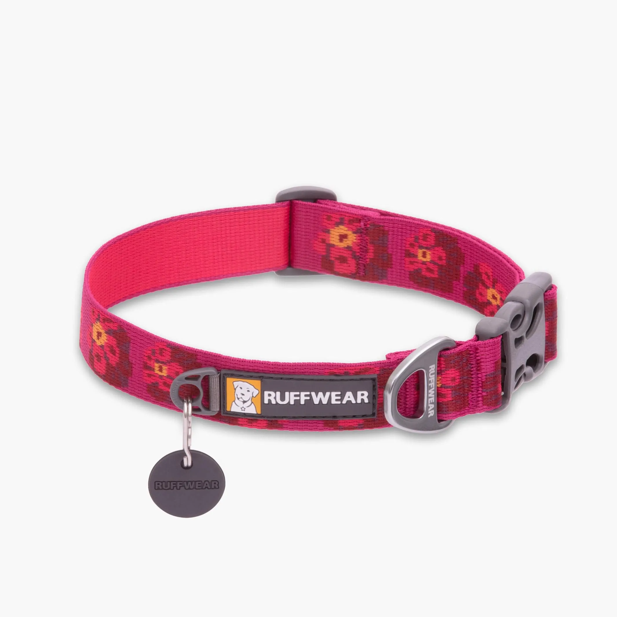Ruffwear Flat Out Alpenglow Burst Dog Collar – Durable Comfort for Active Dogs