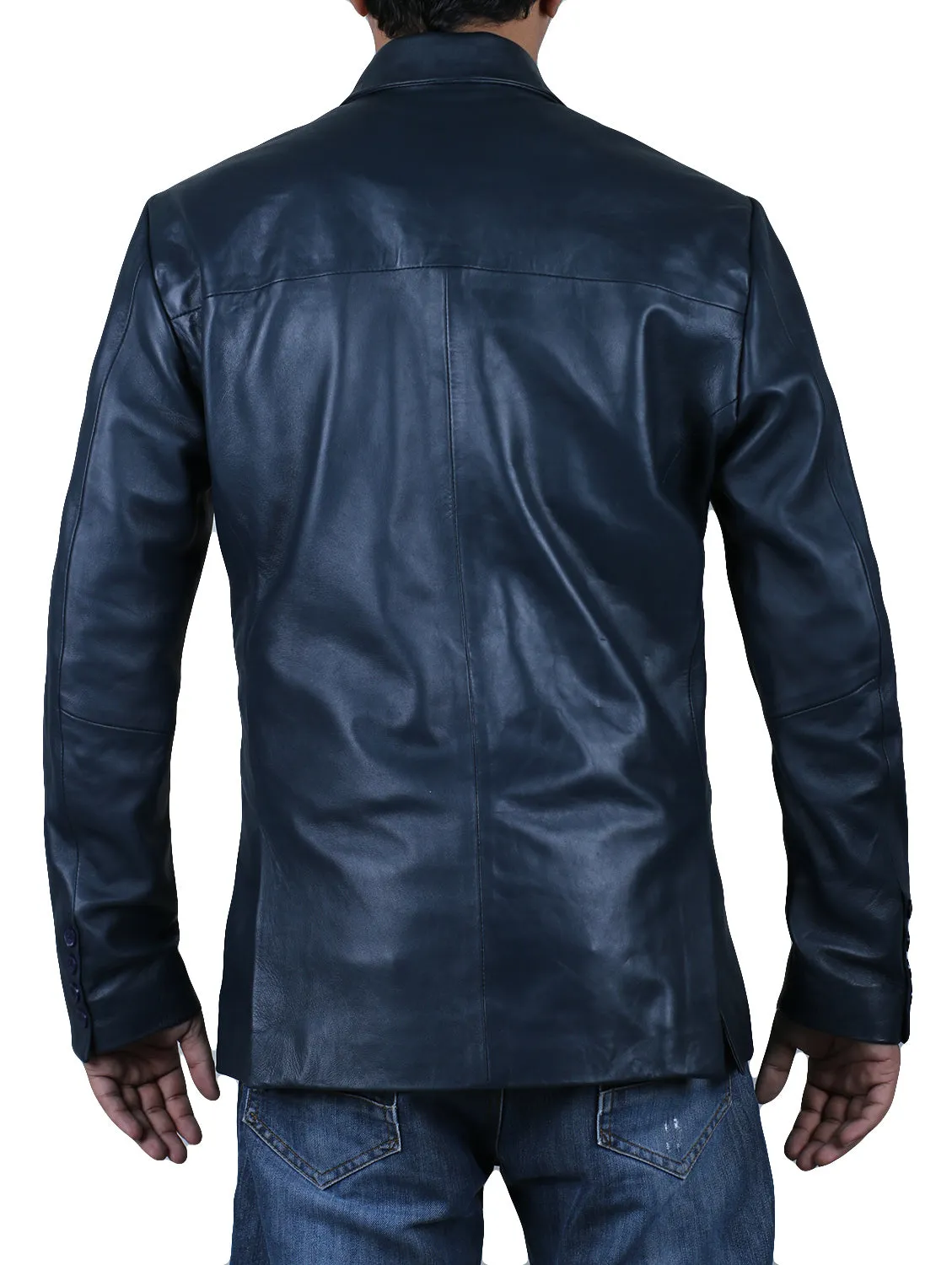 Rynith Maroon Leather Blazer