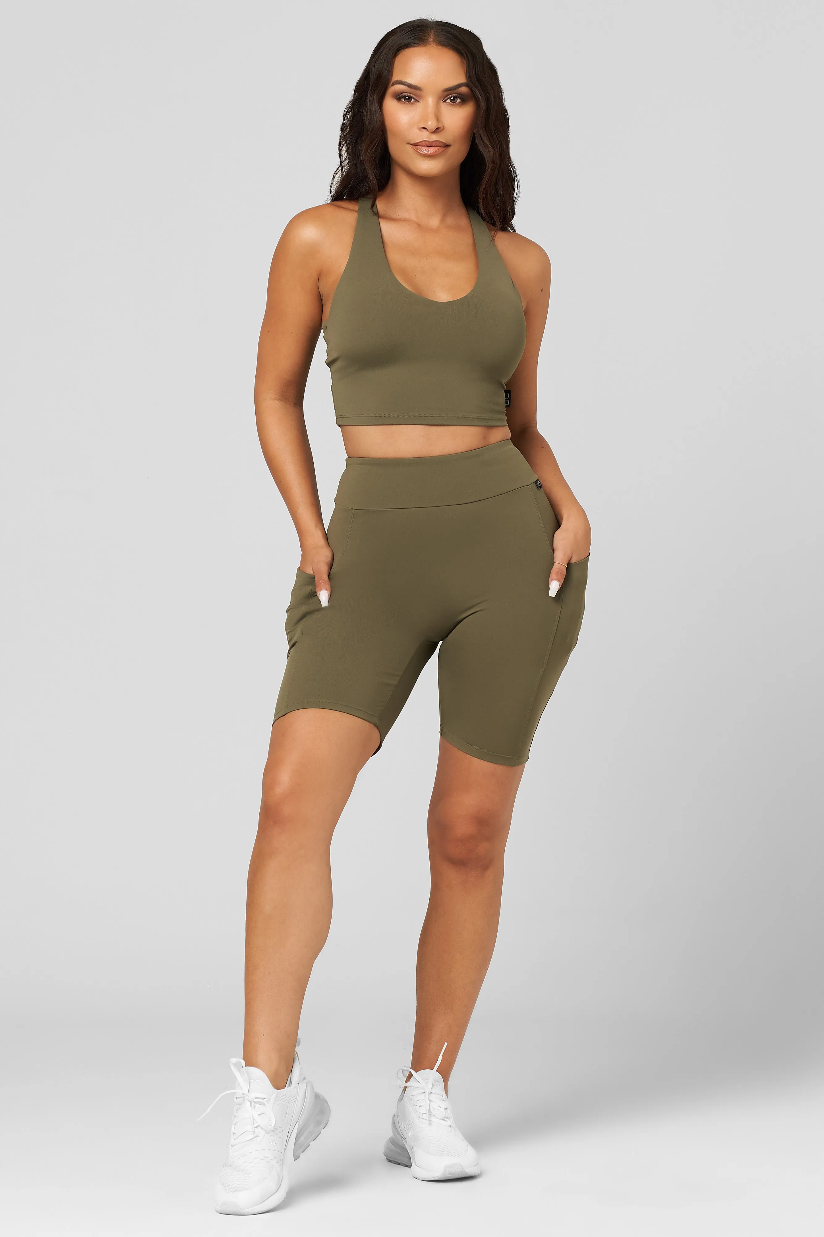 Sage High Waist Scrunch Biker Short