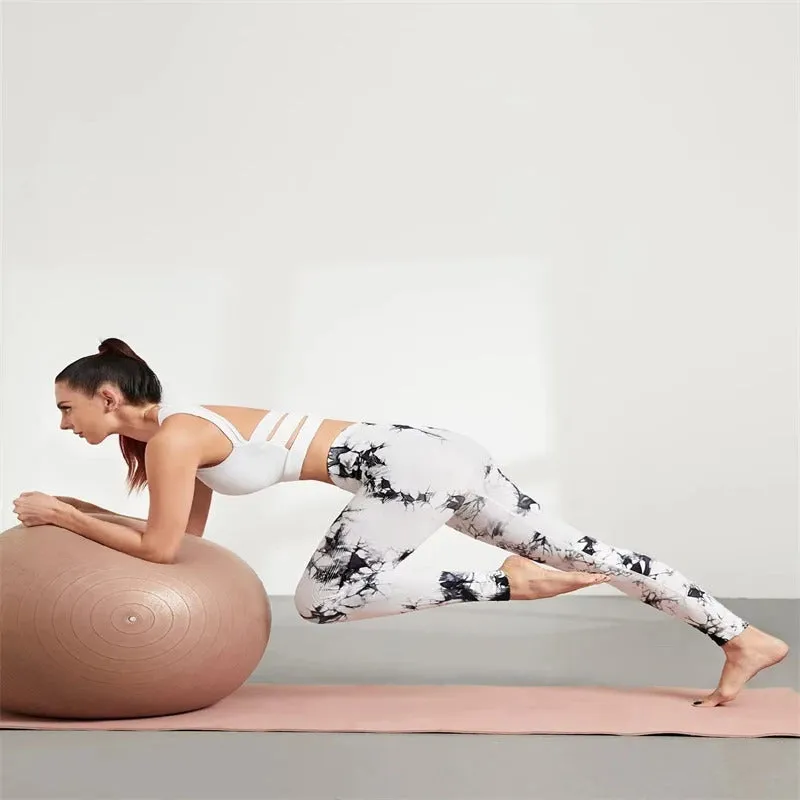 Sexy Women Gym Yoga Leggings High Waist Push Up Leggins Tie-dye Seamless Fitness Workout Leggins Sports Tights Running Pants