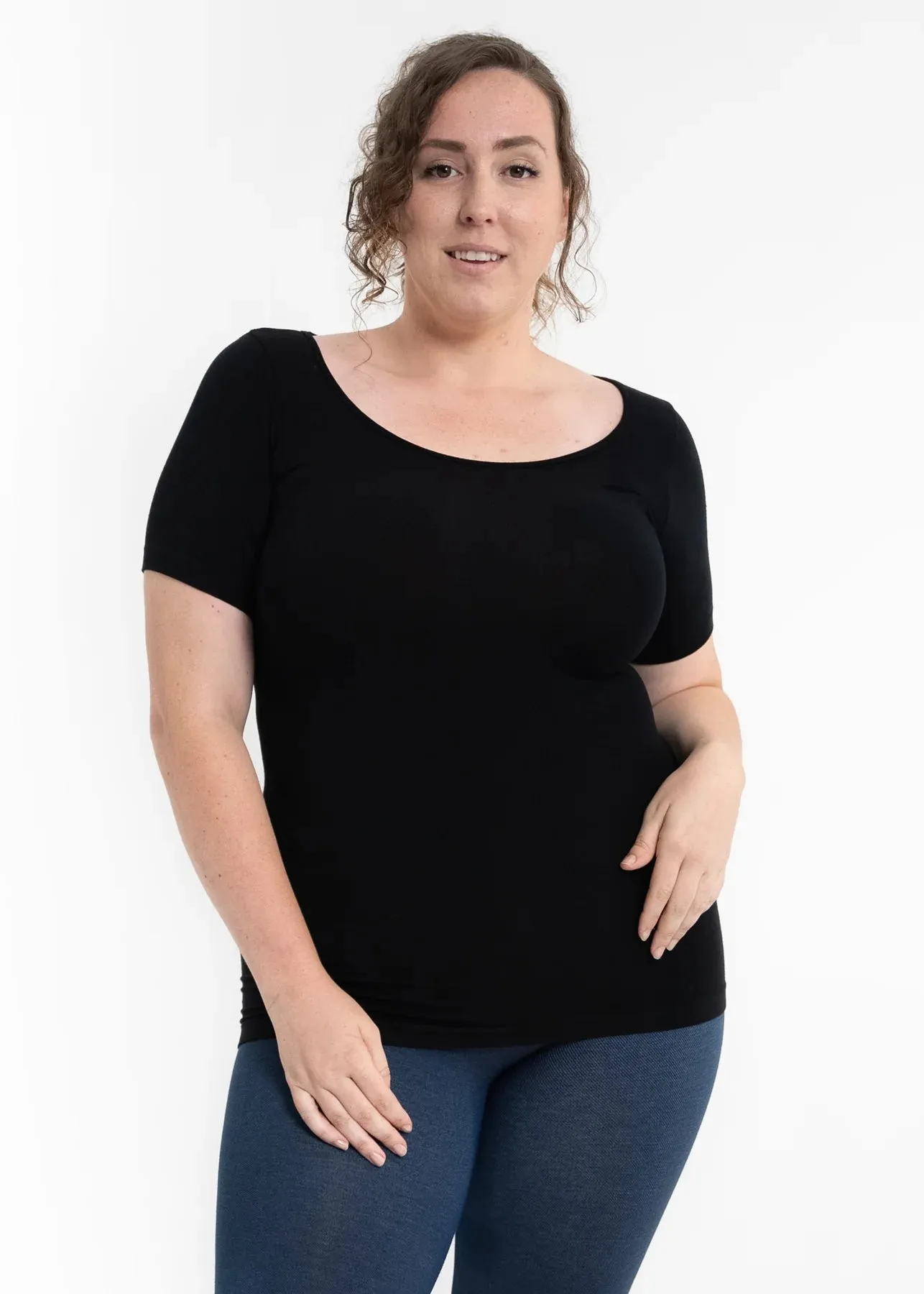 Short Sleeve Reversible Layering Top #015