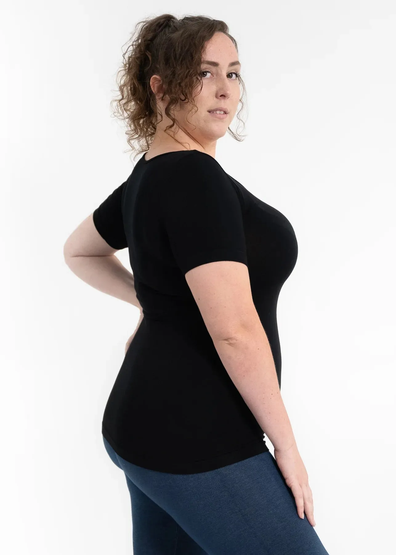 Short Sleeve Reversible Layering Top #015