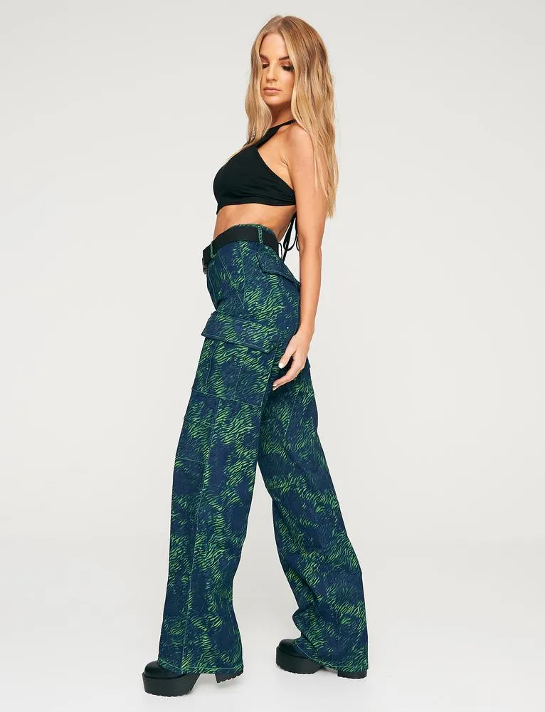 Sinead Pant - Green Tiger