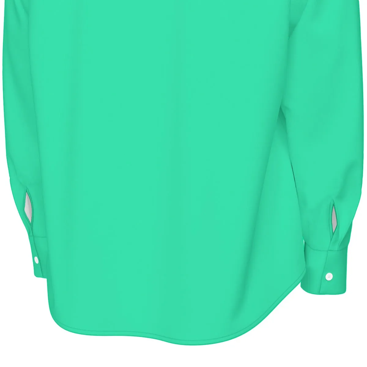 Sixty Eight 93 Logo White Sea Green Men's Cotton Long Sleeve Shirt