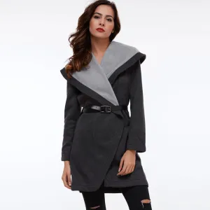 Slim Coat With Turn-Down Collar