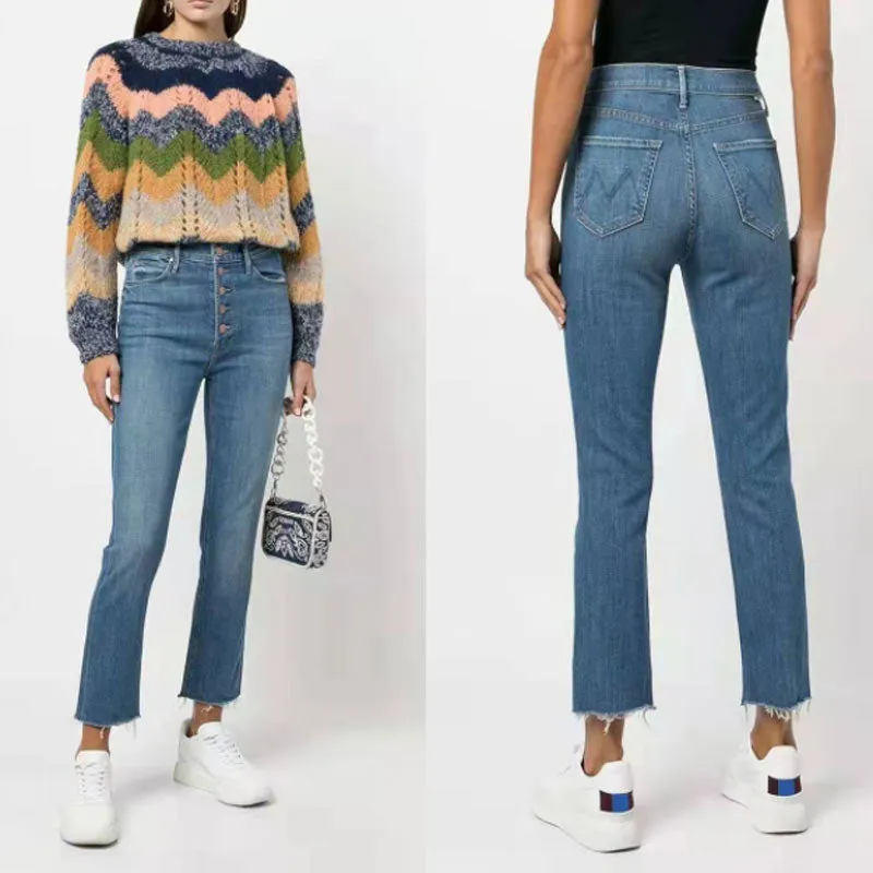 Slim Straight Women's Denim Pants