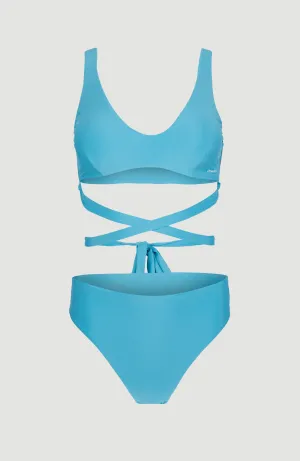 Sofie - Love Longline Triangle Bikini Set | Blue Topaz
