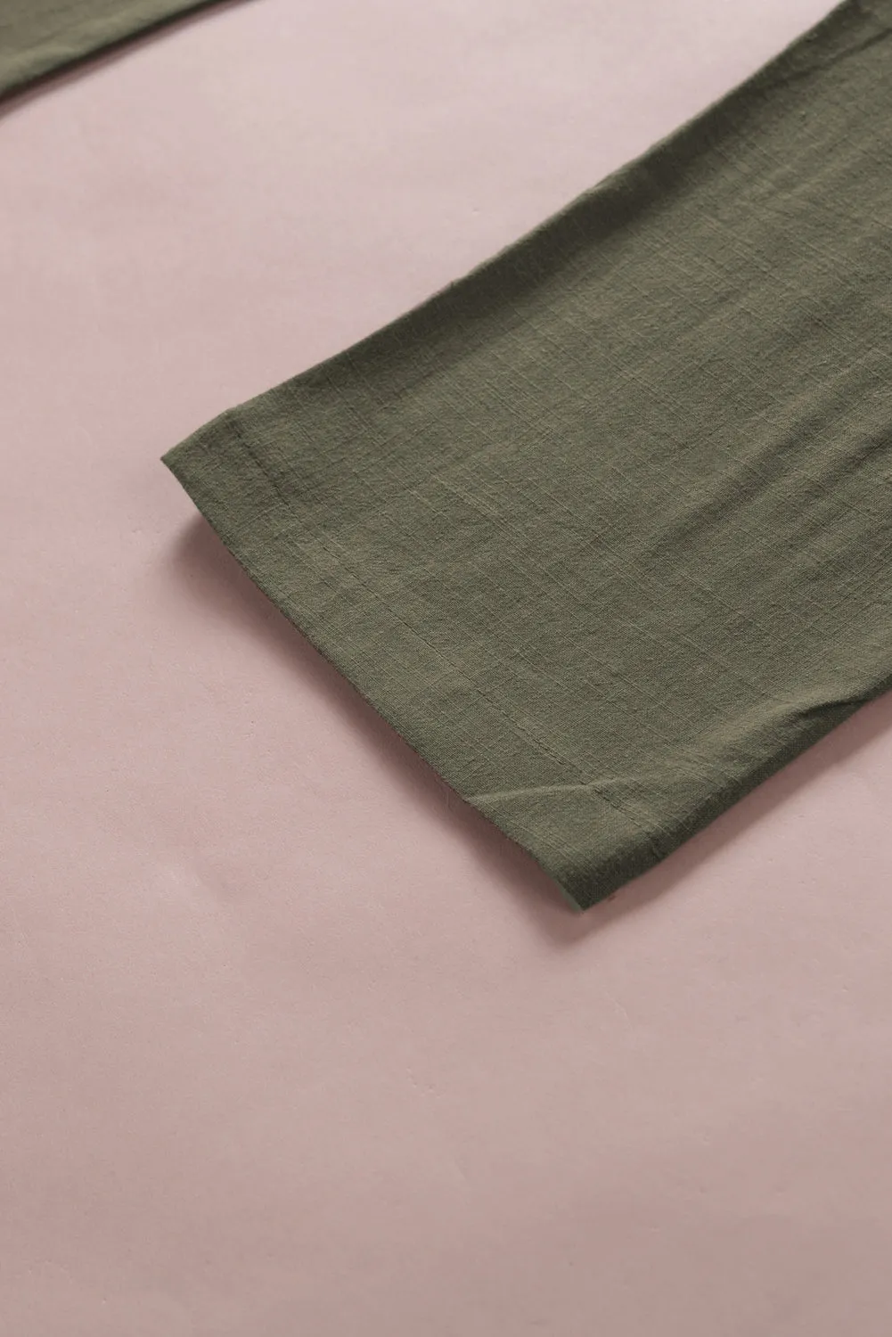 Solid Drawstring High Waist Pants with Side Pockets