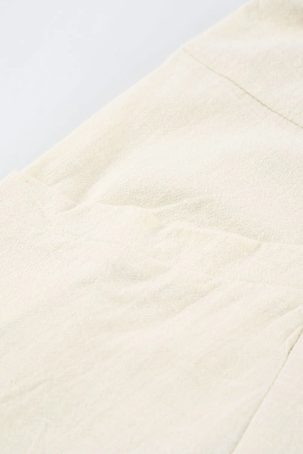 Solid Drawstring High Waist Pants with Side Pockets