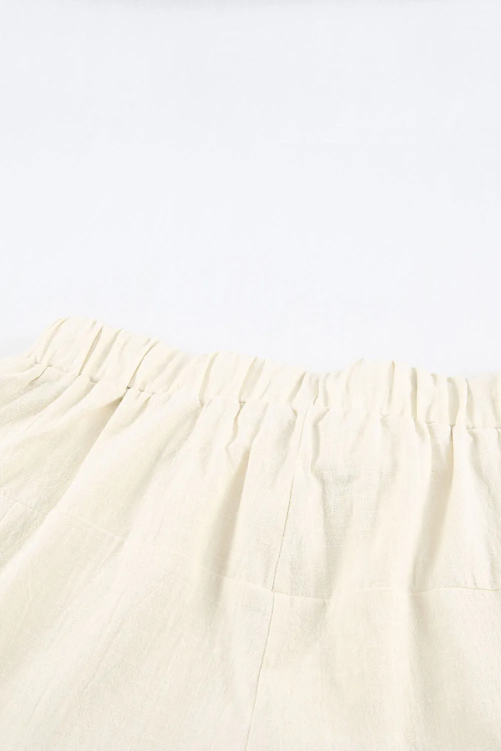 Solid Drawstring High Waist Pants with Side Pockets