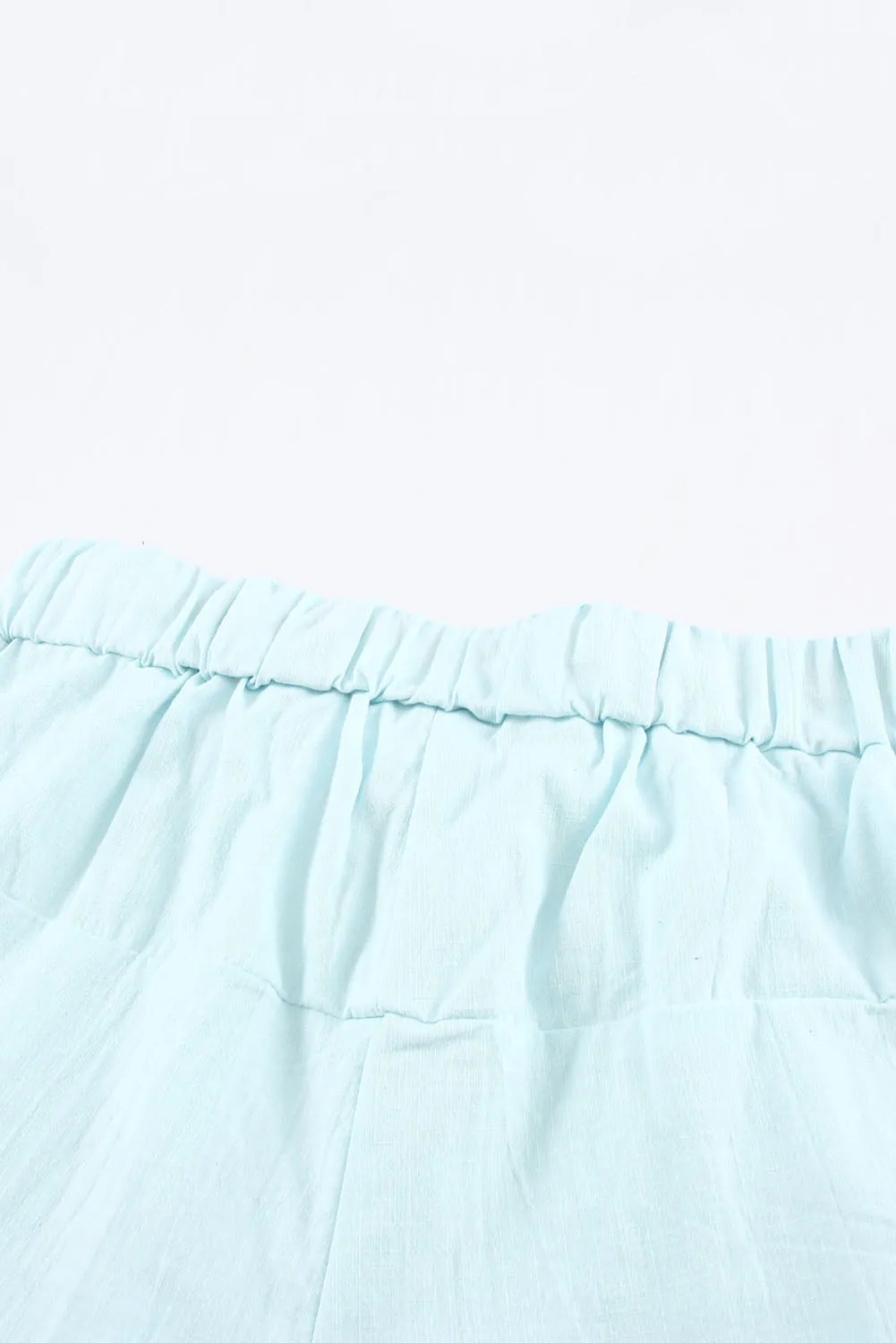 Solid Drawstring High Waist Pants with Side Pockets