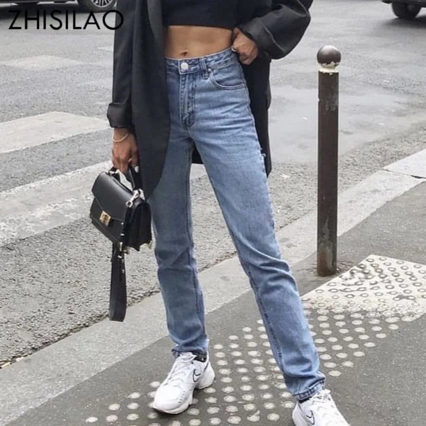Straight Cut High Waist Jeans