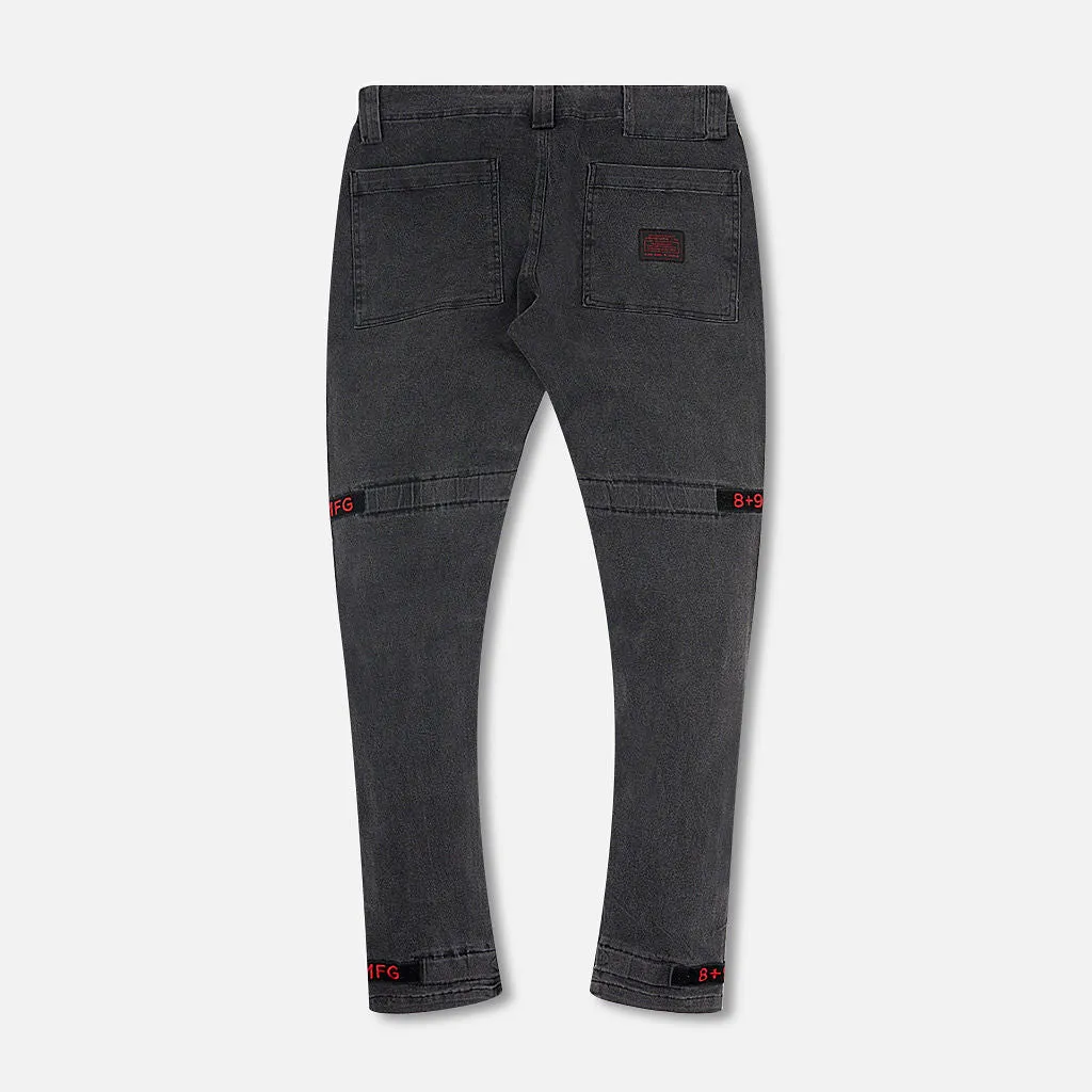 Strapped Up Slim Utility Pant Vintage Wash Red