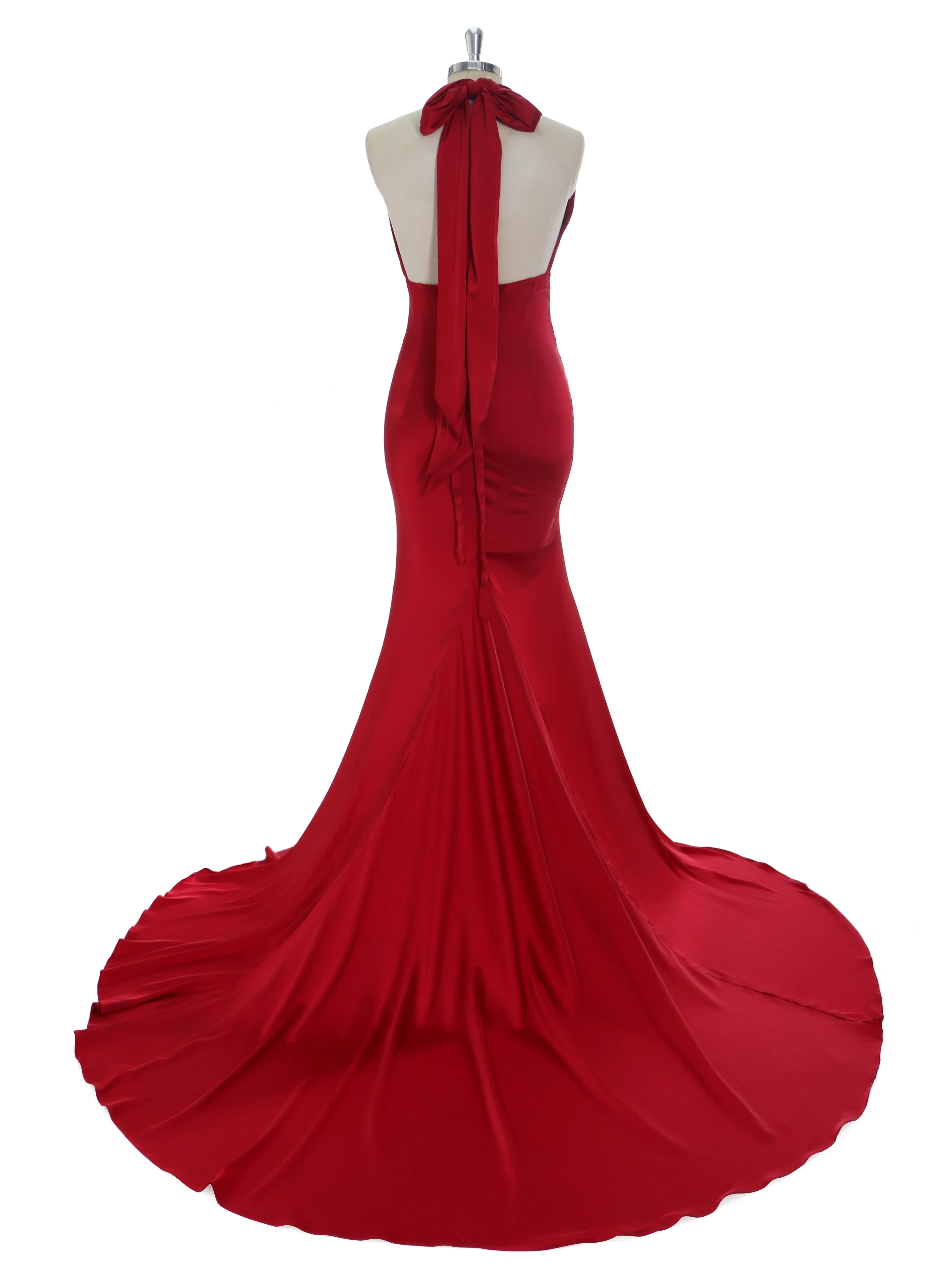 Stretchy Satin Mermaid Maternity Dress for Photo Shoot Maternity Gown YW240004
