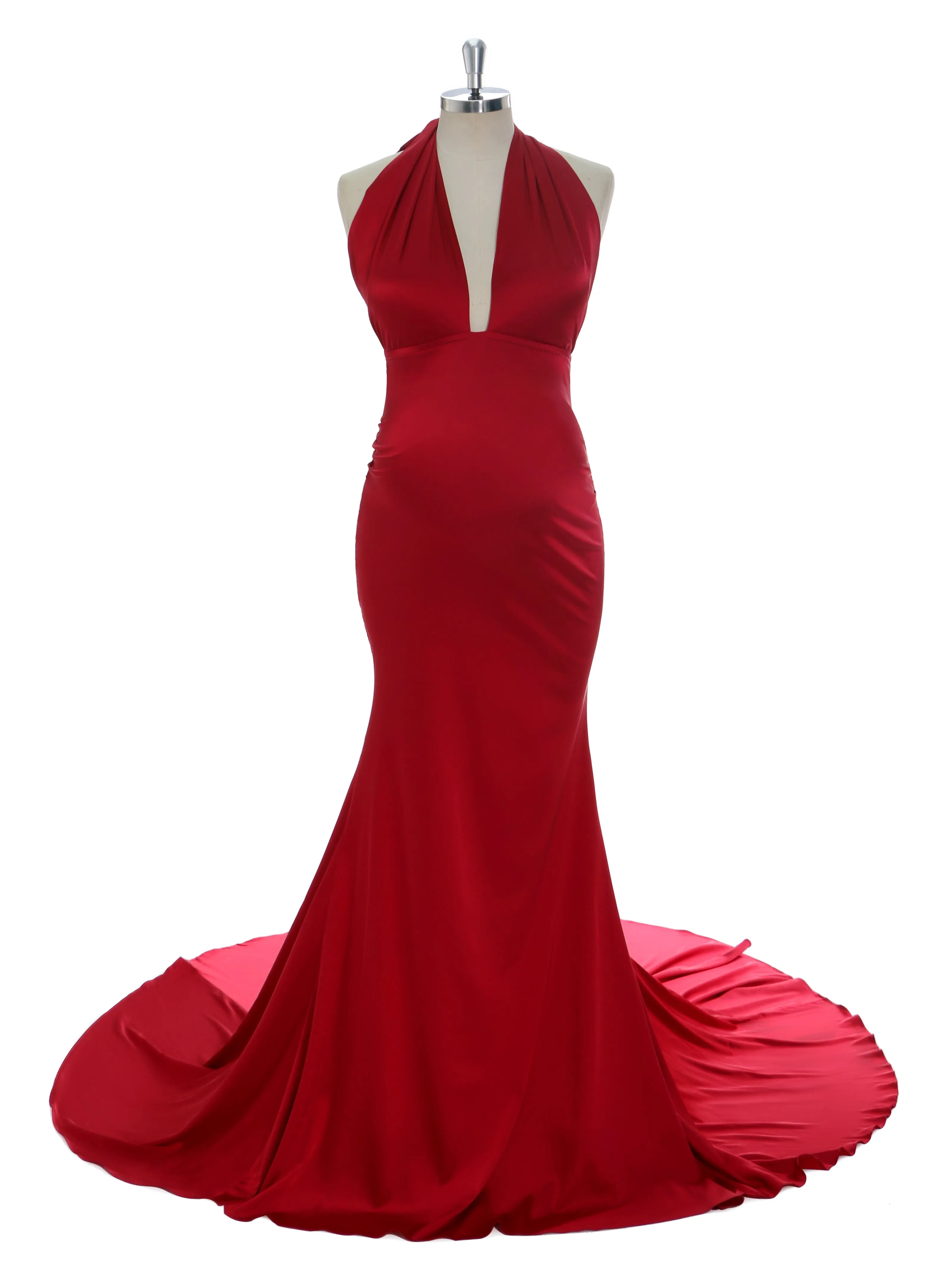 Stretchy Satin Mermaid Maternity Dress for Photo Shoot Maternity Gown YW240004