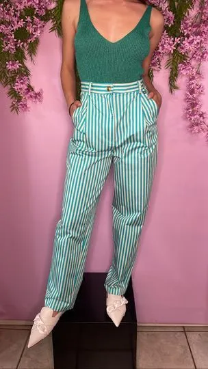 Striped balloon Trouser