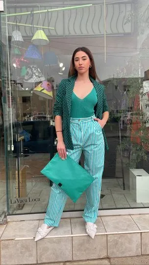 Striped balloon Trouser