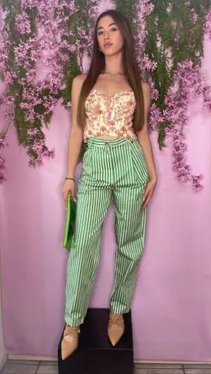 Striped balloon Trouser