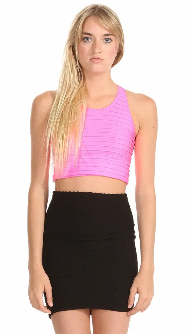 Sugar Lips Seamless Ribbed Crop Tank