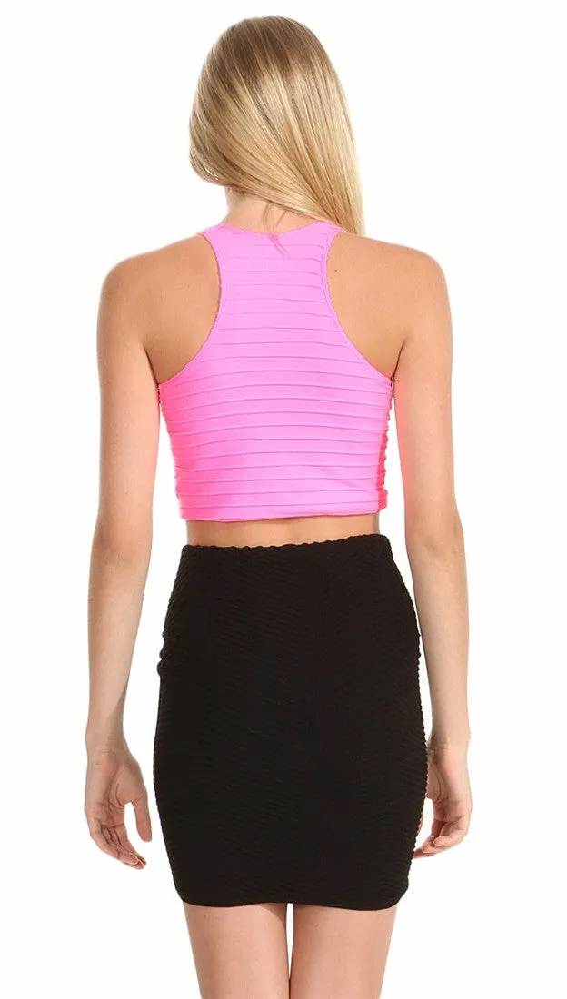 Sugar Lips Seamless Ribbed Crop Tank