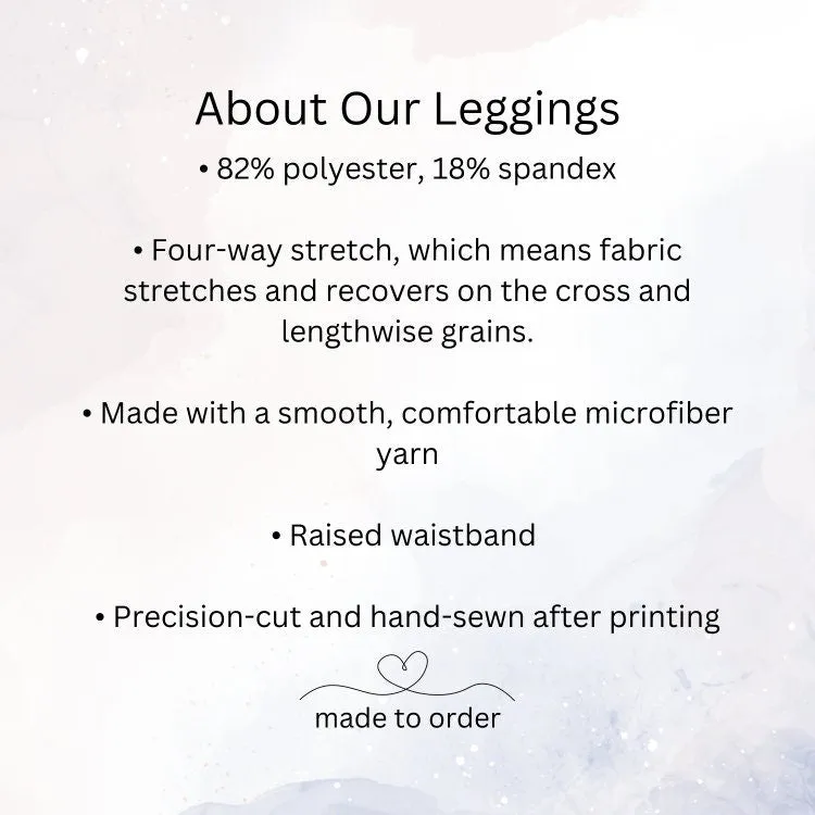 Super Stretchy Blue Pray High Waist Leggings