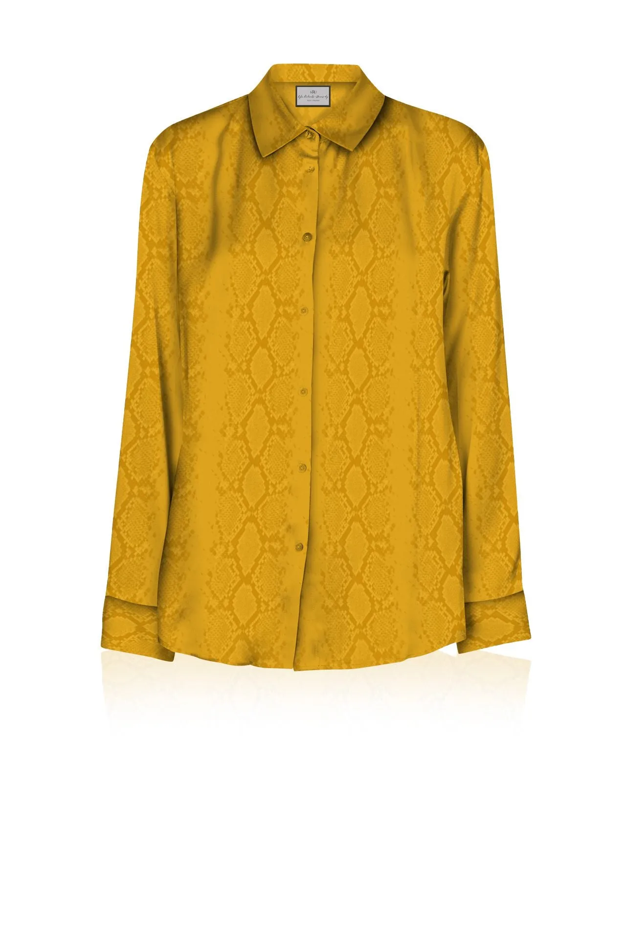Sustainable Silk Full Sleeve Shirt in Golden Cob Made With Cupro